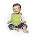 OXO Tot Waterproof Silicone Roll Up Bib with Comfort-Fit Fabric Neck, 2 Pack, Green/Aqua