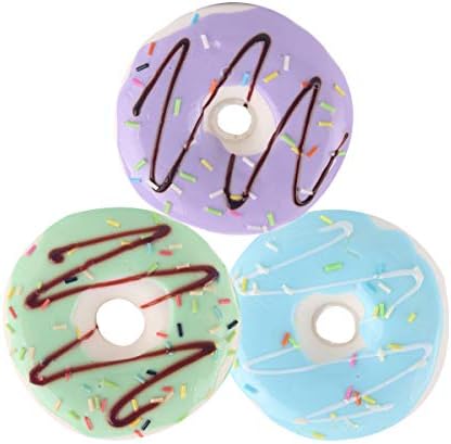 DREAMT Donut Squishies Slow Rising, Kawaii Cake Squeeze Toys Party Decoration Funny Gift for Kids and Adults, 3Pcs (A)
