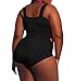 Eternatastic Women's One-Piece Monokini Swimsuit Swimwear Plus Size Bikinis XXL Black