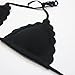 OMKAGI Women Swimwear Bikini Sets Padded Lacework 2 Pieces Swimsuits (L, Black)