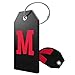 Shacke Initial Luggage Tag with Full Privacy Cover and Stainless Steel Loop - Black (Letter M)