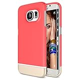 Galaxy S6 Edge Case, Maxboost [Vibrance Series] Samsung Galaxy S6 Edge Case Protective SOFT-Interior Scratch Protection Hard Cases - Italian Rose / Champagne Gold