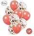 Rose Gold Confetti Balloons 18 inch Set | 10 Pack Large Rose Gold Foil and Light Pink Paper Filled | Birthdays, Weddings, Showers, Engagements, Parties, Special Events - by Avant Balloons