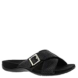 Vionic Women's Dorie Slide Sandal Black Snake 9 M