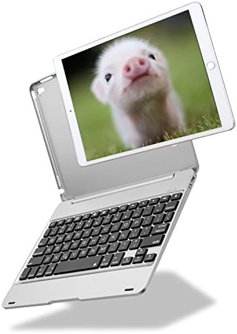 Stylish iPad Pro 9.7 inch(2016),iPad Air 2 Hard Case Shell Cover and Keyboard Aluminum Finish for Apple iPad Pro 9.7 inch and iPad Air 2(Silver)