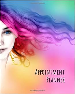 Appointment Planner Hair Stylist Undated 8 X 10 Hourly Schedule