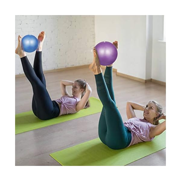 Dokpav 2pcs Pilate Balls 9 inch / 23 cm Small Fitness Yoga Ball Exercise Balance Ball for Pilates,Yoga, Core Training…