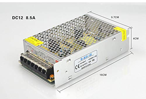 XuBa Switching Power Supply DC12V 1A 2A 3A 5A 8A 10A 15A 20A 30A AC 110V 220V 240V to DC 12 Volts AC-DC 12 V for 12V LED Strip S-60W-12V