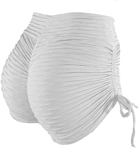 Women's Sport Fitness Gym Stretchy High Waisted Ruched Butt Lifting Workout Running Yoga Shorts