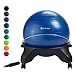 Gaiam Classic Backless Balance Ball Chair – Exercise Stability Yoga Ball Premium Ergonomic Chair for Home and Office Desk with Air Pump, Exercise Guide and Satisfaction Guarantee, Blue