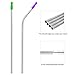 WEBSUN Metal Set of 8 Reusable Stainless Steel Drinking Straws For Tumbler with Cover, 2 Cleaning Brushes Included