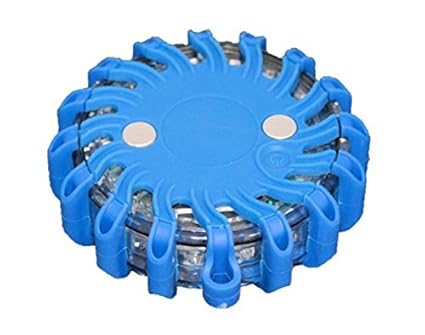 Warnleuchte-LED, Warnblinkleuchte Blinklicht Warnsignal mit Magnet &16 LED, für Auto Notfall Pannenhilfe (blau) …