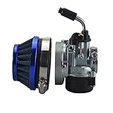 Racing Carburetor Air Filter For 2 Stroke Engine Motorized Bicycle 49cc 50cc 60cc 80cc Blue