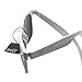 zeroUV - White Square Sunglasses for Men with Colored Reflective Mirror Lens (White/Green-Blue)