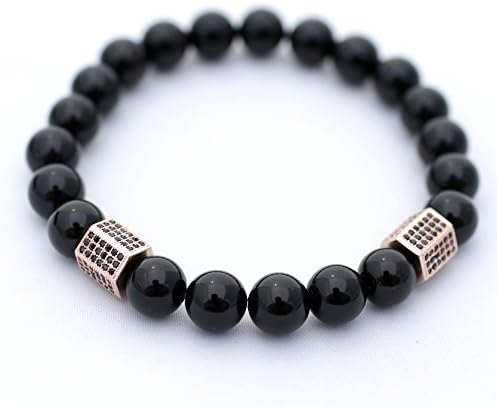 SAVOIR London (Luxury Gift Boxed) HEX Bracelet 18K Rose Gold Plated Base - Ideal Gift for Him