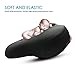 Comfort Bike Seat - Inofia Professional Bicycle Saddle, GEL Memory Foam, Dual Shock Absorbing Ball, LED Taillight, Waterproof Artificial Leather BONUS Wrench and Clamp