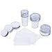 eBoot Clear Nail Art Jelly Stamper Plate Scrapers Set, 3 Different Stamper and 3 Different Replaceable Silicone Heads