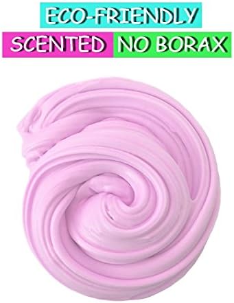 Fluffy Slime, Putty Floam Slime with Storage Container Sensory Play Stress Relief Toy ADHT ASMR No Borax with Nice Fragrance for Kids and Adults (Pink)