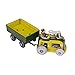 Vintage Wind-up Tractor and Trailer Collectible Tin toy with Key for Adult