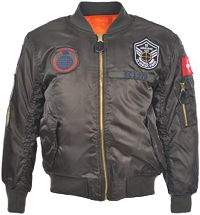 Swiss Cross Little Boys' Toddler "Airborne '79" Reversible Flight Jacket -