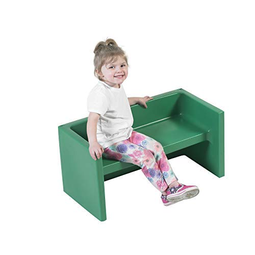Children's Factory 15 in. Kids Adapta Bench in Green