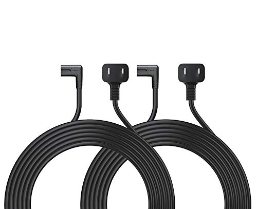 UL Listed Pwr IEC-60320 IEC320 C7 to NEMA 1-15P 2 PACK 12 Ft 2 Prong (Figure 8) Ac Wall Cable 2 Slot Power Cord L-Type for Led Lcd Tv Samsung Lg Sharp; Canon Pixma, Hp Brother Epson Lexmark Printer, Ps2 Ps3 Slim, Ps4, Sonos PLAYBAR, Yamaha Sound Bar, Dell Sony Asus Laptop Charger