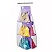 Santwo 6 Pocket Handbag Anti-dust Cover Clear Hanging Closet Bags Organizer Purse Holder Collection Shoes Save Space