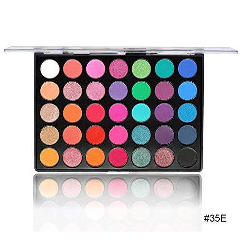 Cristalbox Eyeshadow Palette, 35 Bright Colors Matte Sweatproof Matte and Shimmer Eyeshadow Make up Palettes Christmas Palette Blendable Pressed Powder Eye Shadow