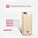 For iphone 6 Plus/7 Plus Battery case , BMK Battery Charging case portable charger Ultra Slim iphone 7 Plus (5.5 inch) -10000mAh Extended Built-in Battery Power Bank (Gold)