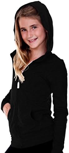 Big Girls 7-16 Jersey Long Sleeve Zip Up Hoodie