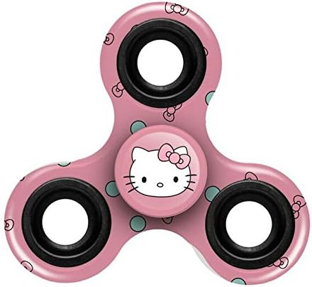 Hello Kitty Light Pink Fidget Smooth Hand Spinner Tri Fidget Spinning For EDC ADHD Focus Anxiety Stress Relief