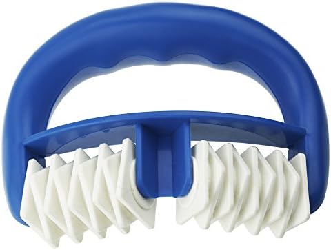 Adauthuang Plastic Manual Round Handle , 2 Wheels Muscle Massage Roller Massager for Legs Arms Back Muscle Pain Relief and Muscle Relaxation