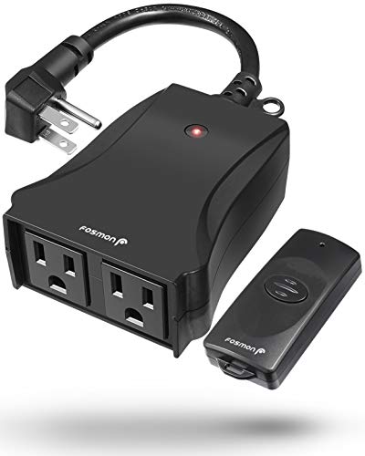Fosmon Wireless Remote Control Outlet (2 Outlets, 80 Feet Range) ETL Listed Water Resistant Electric - //coolthings.us