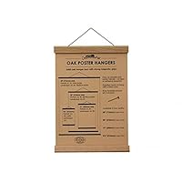 Creamore Mill Oak Poster Hanger with Strong Magnetic Grips MEDIUM 51cm 20"