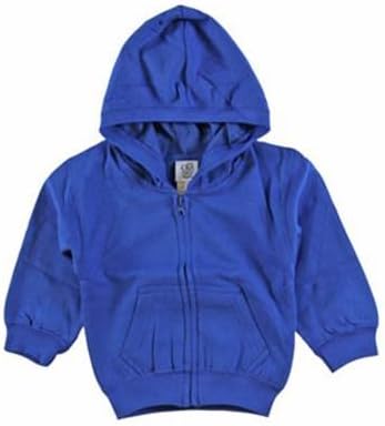 Kiddy Kats Baby Hooded Sweatshirt Cotton Full Zipper Infant Hoodie with Kangaroo Muff Pockets Royal, 24 Months