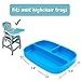 Silikong Suction Plate for Toddlers + Silicone Spoon | Microwave, Dishwasher and Oven Safe | Stay Put Divided Baby Feeding Set for Babies and Infants