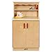 ECR4Kids Birch Pretend Play Kitchen Cupboard Playset for Daycare, Natural