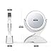 Makeup Mirror LED Lighted with 1X/7X Magnification, Anjou Vanity Mirror Battery Powered, Removable, Double Side, 360° Rotation for Countertop Cosmetic Makeup with 3 Free Batteries, White