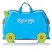 IQ Toys Ride N Roll Suitcase, Travel Luggage & Storage Bag Blue