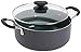 Gibson Home Eco-Friendly Hummington Forged Aluminum Non-Stick Ceramic Cookware with Soft Touch Bakelite Handle, 5-Quart Dutch Oven, Grey and Green