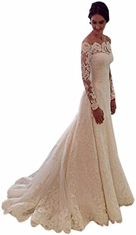 Arrowder Vintage Long Sleeves Beteau Lace Mermaid Wedding Dresses 2016