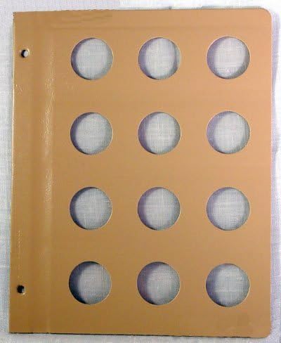 Dansco Blank Album Page for 31mm Coins by Dansco