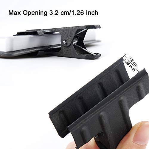 Black Large Binder Clips Bulldog Clips,2.6 Inch Wide,Pack of 12