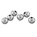 VALYRIA 50pcs Stainless Steel Round Spacer Beads Jewelry Findings Craft Supplies 8mm Dia