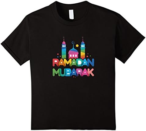 unisex-child Ramadan Mubarak tshirt 4 Black