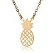 HUAN XUN Pineapple Fruit Korean Pendant Necklace - Stainless Steel Jewelry for Women
