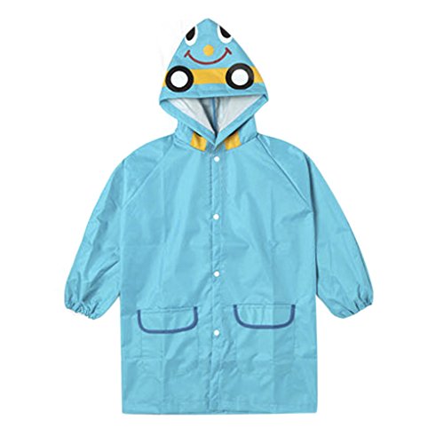 Child Toddler Kids Cute Cartoon Waterproof Hoodie Jacket Raincoat Poncho Suit Rain Coat Cover Rainwear Long Fit for Age 3-8