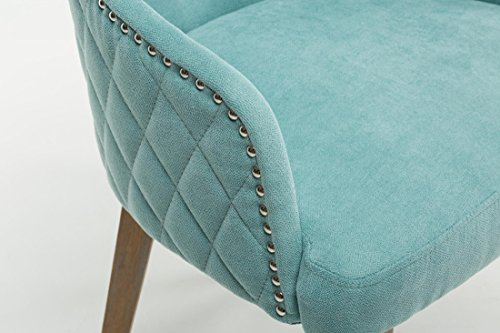 Set Of 2 Oliver Smith Contemporary Tufted Nailed Microfiber Modern Sofa Chair Sofa Arm Chairs 10010 Blue