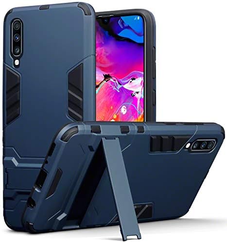 TERRAPIN, Compatible with Samsung Galaxy A70 Case, Full Body Shock Resistant Armour with Kickstand - Dark Blue