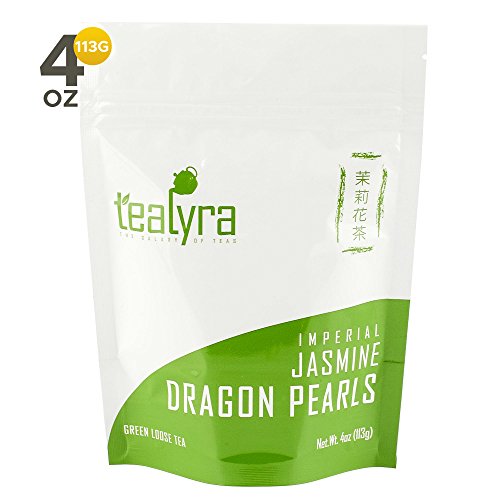 Tealyra - Imperial Jasmine Dragon Pearls - Loose Leaf Green Tea - Jasmine Green Tea with Pleasant Ar - //coolthings.us